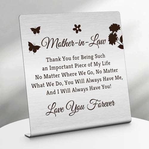 Thank You Gifts for Mother in Law - Decorative Plaque