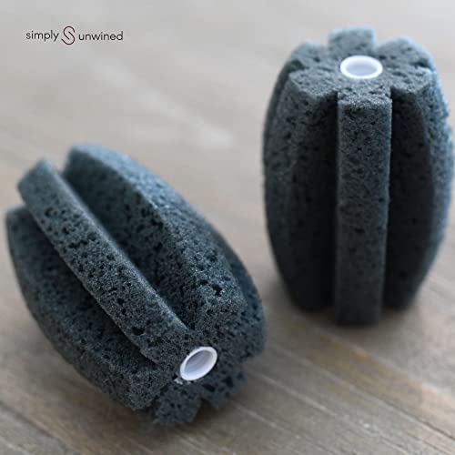 Replacement Sponge Heads for Wine Glass Cleaning Brush - 2 Pack