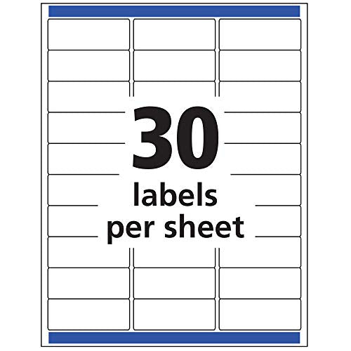 Avery Clear Address Labels, 1 x 2-5/8 Inch, Matte Finish, 300 Labels (Pack of 5)