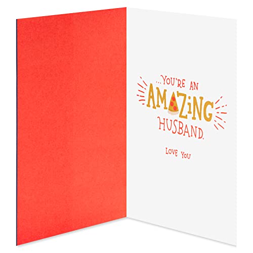 Funny Romantic Card for Husband - Pizza Pun Greeting Card