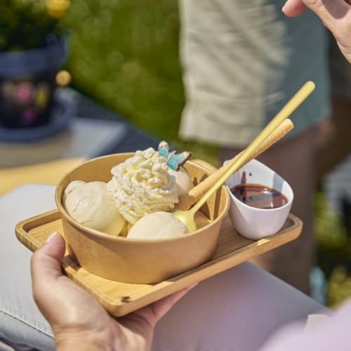 Gold Stainless Steel Coffee Spoons Set - 3 Pack Dessert Spoons