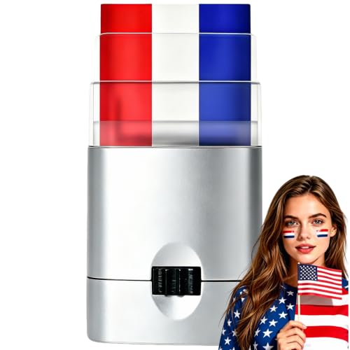 Red White and Blue Eye Black Stick - USA Flag Face and Body Paint