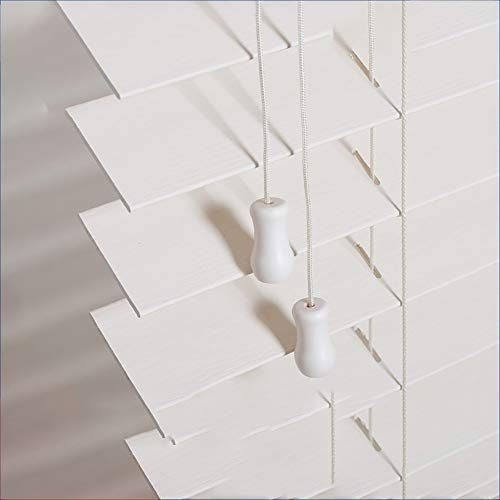 4-Pack White Wooden Curtain Knobs for Blinds & Shades