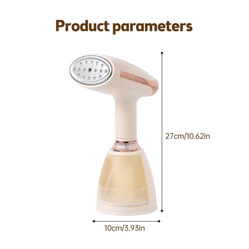 Cornesty Handheld Steamer for Clothes 1500W 20s Heatup Fabric Wrinkles Remover Portable Handheld Garment Steamer with Removable Water Tank and Fabric Brush Steamer for Garments(champagne)