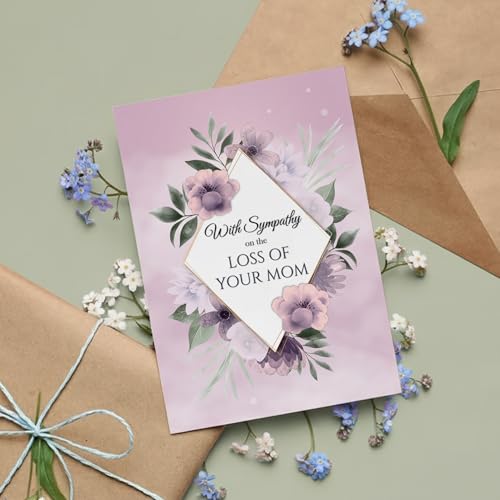 Loss of Wife Sympathy Card - Premium A5 Floral Bereavement Card