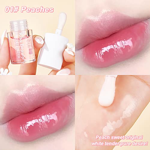 Alisesun 3 Pcs Fruity Plumping Lip Oil Moisturizing Hydrating Lip Gloss