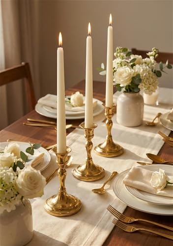 Ivory 10" Classic Taper Candles, 4-Pack, 7-8 Hour Burn
