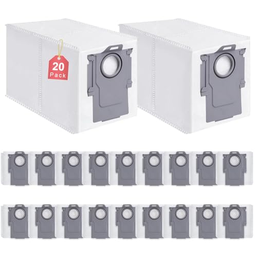 20-Pack Replacement Dust Bags for Roborock Q Series & Saros 10
