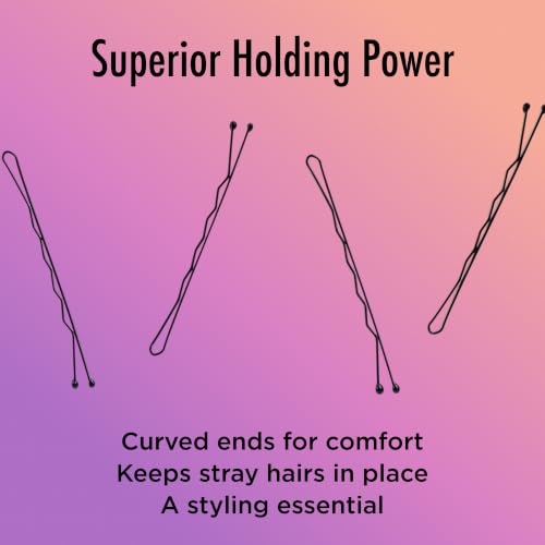 Goody Slideproof Black Bobby Pins 2 Inch - 48 Count Pain-Free Hair Pins