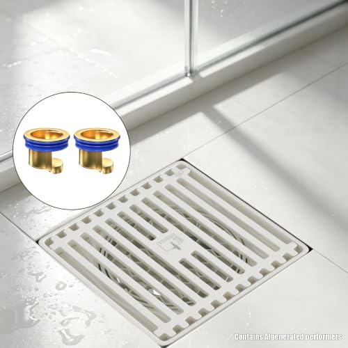2 Pack Brass Floor Drain Backflow Preventer and Odor Stopper Valve