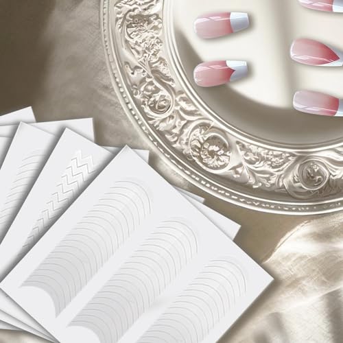 Kootinn French Manicure Nail Stickers Strips 1152 Pieces DIY Art