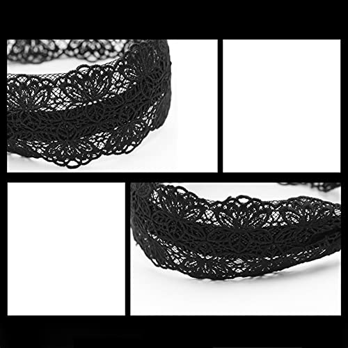 ccHuDE Wide Lace Non-Slip Hairband Soft Fabric Headband for Women