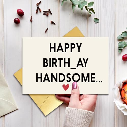 Funny Naughty Birthday Card for Him #1 - Cheeky Gift for Husband & Boyfriend