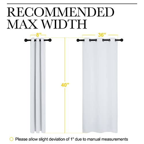 NICETOWN Room Darkening Curtains - Thermal Insulated Grommet Panels, 42" x 40", Greyish White (2 Panels)