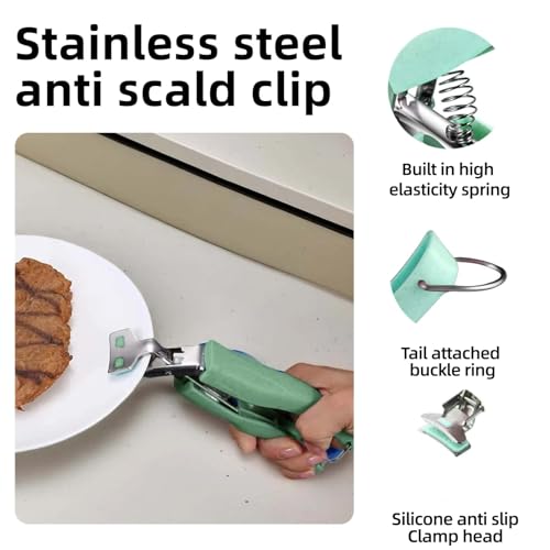 Silicone-Handled Plate Lifter for Hot Dishes - 8-11" Capacity