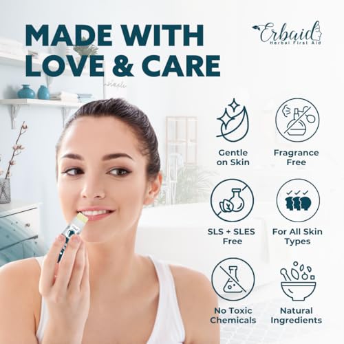 Erbaid Beef Tallow Lip Balm – Grass-Fed Tallow & Beeswax Chapstick with Peppermint