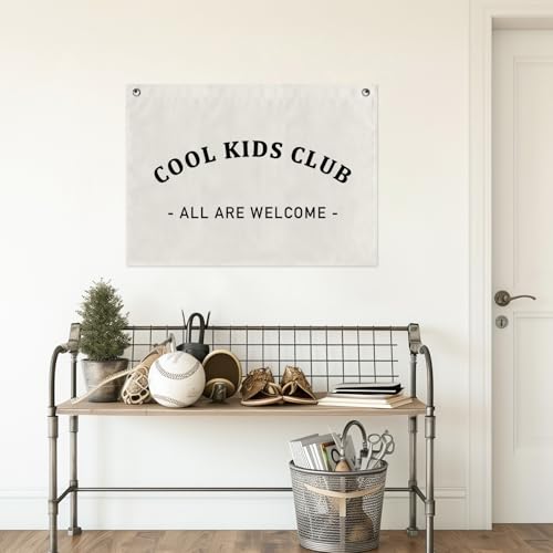 Cool Kids Club Canvas Banner - 24x36 Inch Wall Decor for Nursery & Playroom