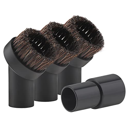 Vacuum Brush Attachment Set - 3 Pack 1.25 Inch Round Dust Brushes