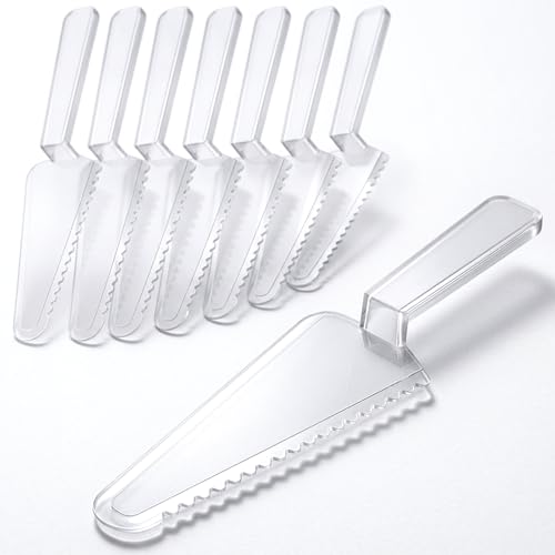 6 Pack Disposable Plastic Cake Cutters - Lightweight Pie Servers for Events