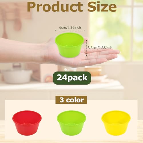 24 Pcs Silicone Puto Mold Cups - BPA-Free & Non-Stick for Kutsinta