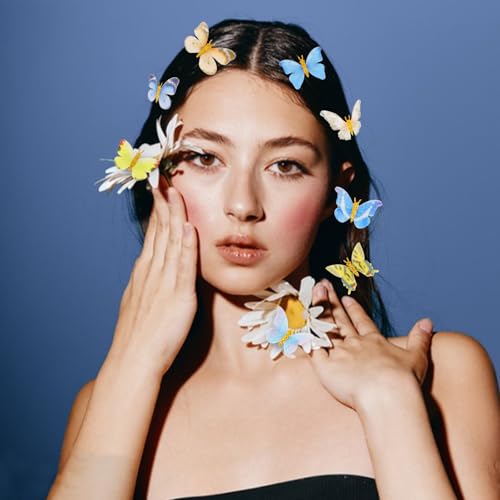 Semato 20 Pieces 3D Butterfly Hair Clips Y2K Hair Accessories for Women