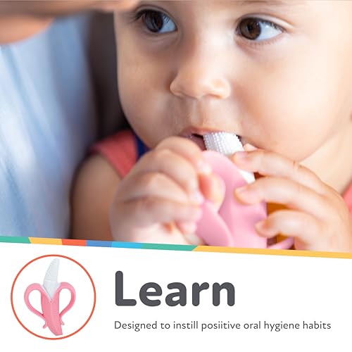 Nuby NanaNubs Banana Massaging Teether and Toothbrush - Pink