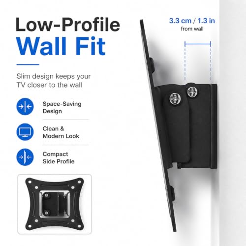 Tilting TV Wall Mount Bracket for 14-24 Inch LCD Monitors