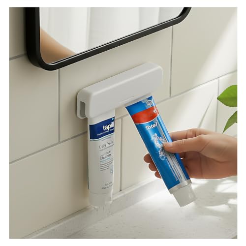 Wall-Mounted Toothpaste Holder - JM.JEEMI Adhesive Clips for Bathroom