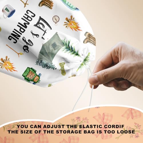 CQM Camping Fun Plastic Bag Holder - Reusable Grocery Storage Dispenser