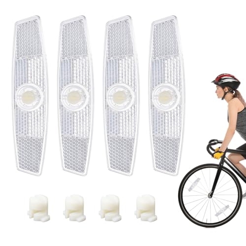 4Pcs Bike Spoke Reflectors, Bicycle Wheel Reflectors Bicycle Reflectors for Night Riding Safety Warning Spoke Reflector for Mountain Bikes & Road Bikes