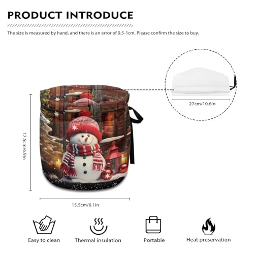 Snowman Teapot Cozy - Christmas Insulated Kettle Cover with Dust Proof Fabric
