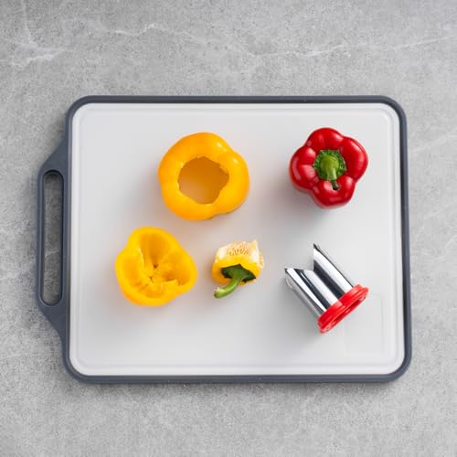 Mage Crab 2-in-1 Bell Pepper Seed Corer Tool - Stainless Steel, Yellow