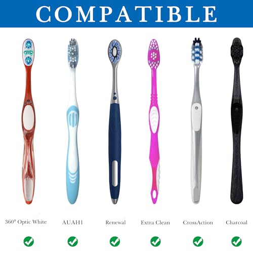 Linkidea Wall Mounted Toothbrush Holder with Cover - 2 Pack