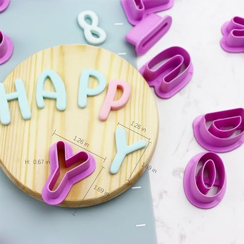 35-Piece Alphabet and Number Cookie Cutter Set for Fondant and Baking