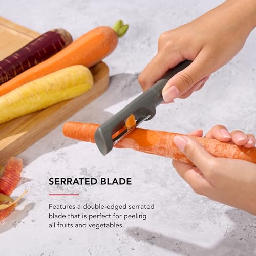 KitchenAid Serrated Vegetable Peeler - Charcoal Gray, 7.9 Inch