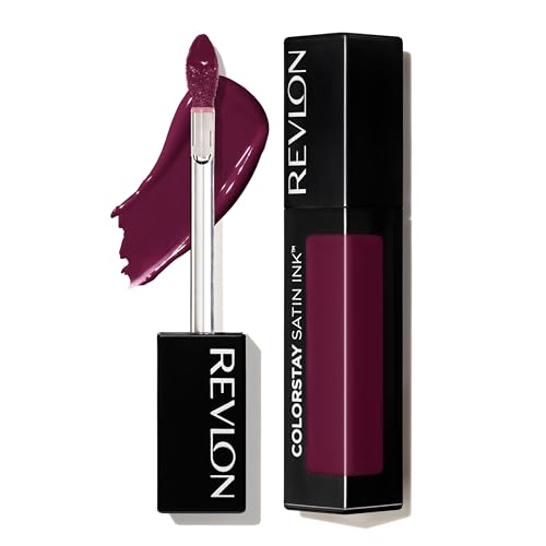 Revlon ColorStay Satin Ink Liquid Lipstick, 022 Black Cherry, 0.17 fl oz