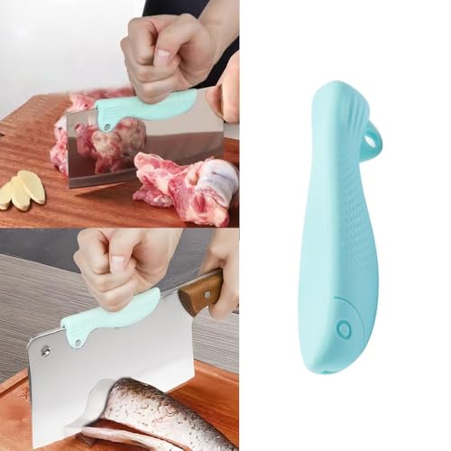 4-Pack Silicone Kitchen Knife Gripper Pads - Easy Meat Cutting Aid