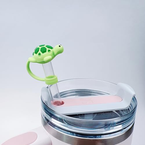 Turtle Shape Silicone Straw Covers for Tumblers - 6 Pack