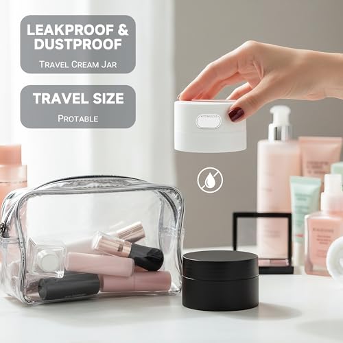 ZIZEMOJA 50g Travel Containers - Leak-Proof, Reusable Toiletry Jars