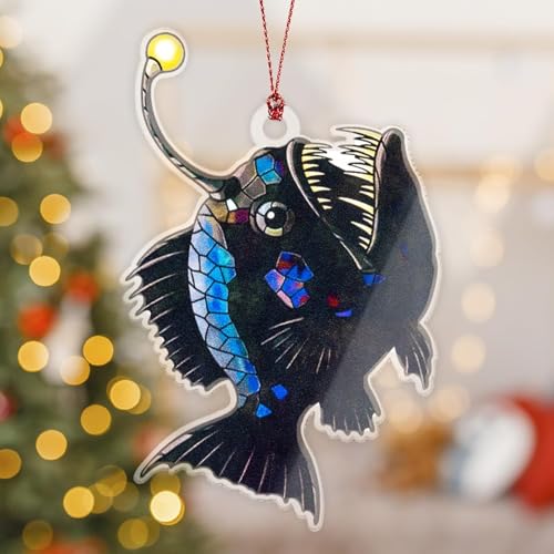 Anglerfish Christmas Ornament 2026 - Unique Nautical Holiday Decor