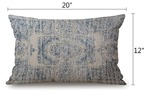 Vintage Carpet Pattern Throw Pillow Cover - 12x20 Inches
