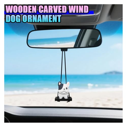 French Bulldog Swing Car Rear View Mirror Charm - Cute Resin Ornament