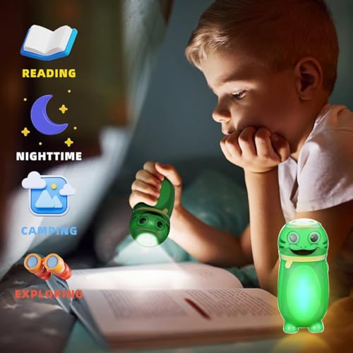 2 Pack Small Mini LED Flashlights for Kids Girls Boys Toddlers Cute Small Animal Flashlight - 2 in 1 Camping Lantern Flashlight - Christmas Gifts Stocking Stuffers Party Favors Halloween