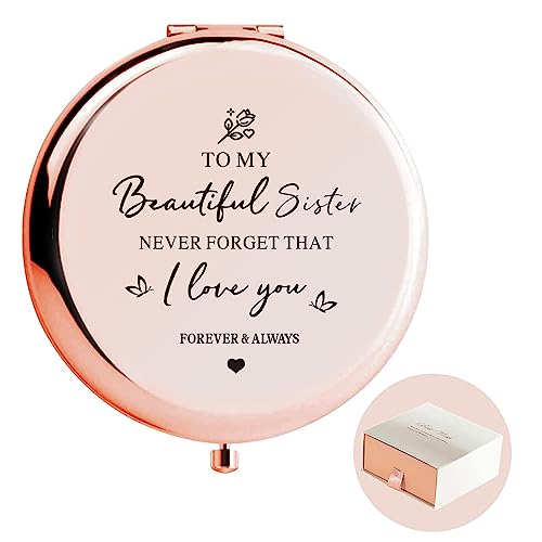 Personalized Engraved Friendship Mirror - Inspirational Sister Gifts
