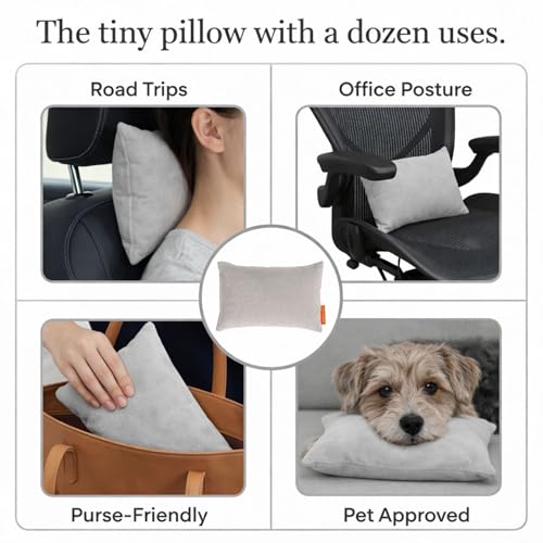 Urban Infant Pipsqueak Travel Pillow - Small 11x7in Microfiber, Gray