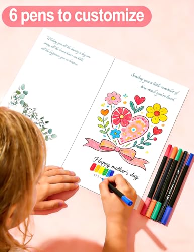 TOYPOPOR Complete Mother's & Father's Day Card Set with Stickers & Pens