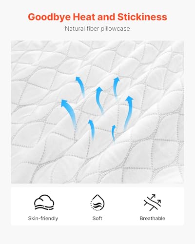 VEVOR Adjustable Queen Size Memory Foam Pillow for Side, Back & Stomach Sleepers