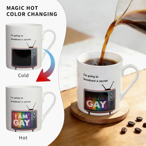 I Am Gay Color Changing 12oz Ceramic Coffee Mug - TV Variation