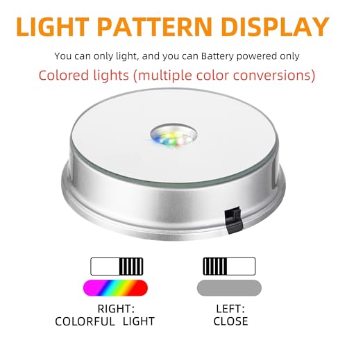 EUSTUMA LED Display Stand for 3D Crystal Art - Color Changing