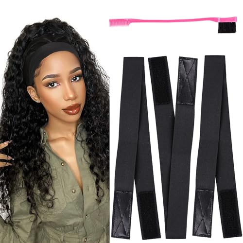 3Pcs Elastic Wig Melt Band 3.5cm Width Adjustable Edge Laying Band Set